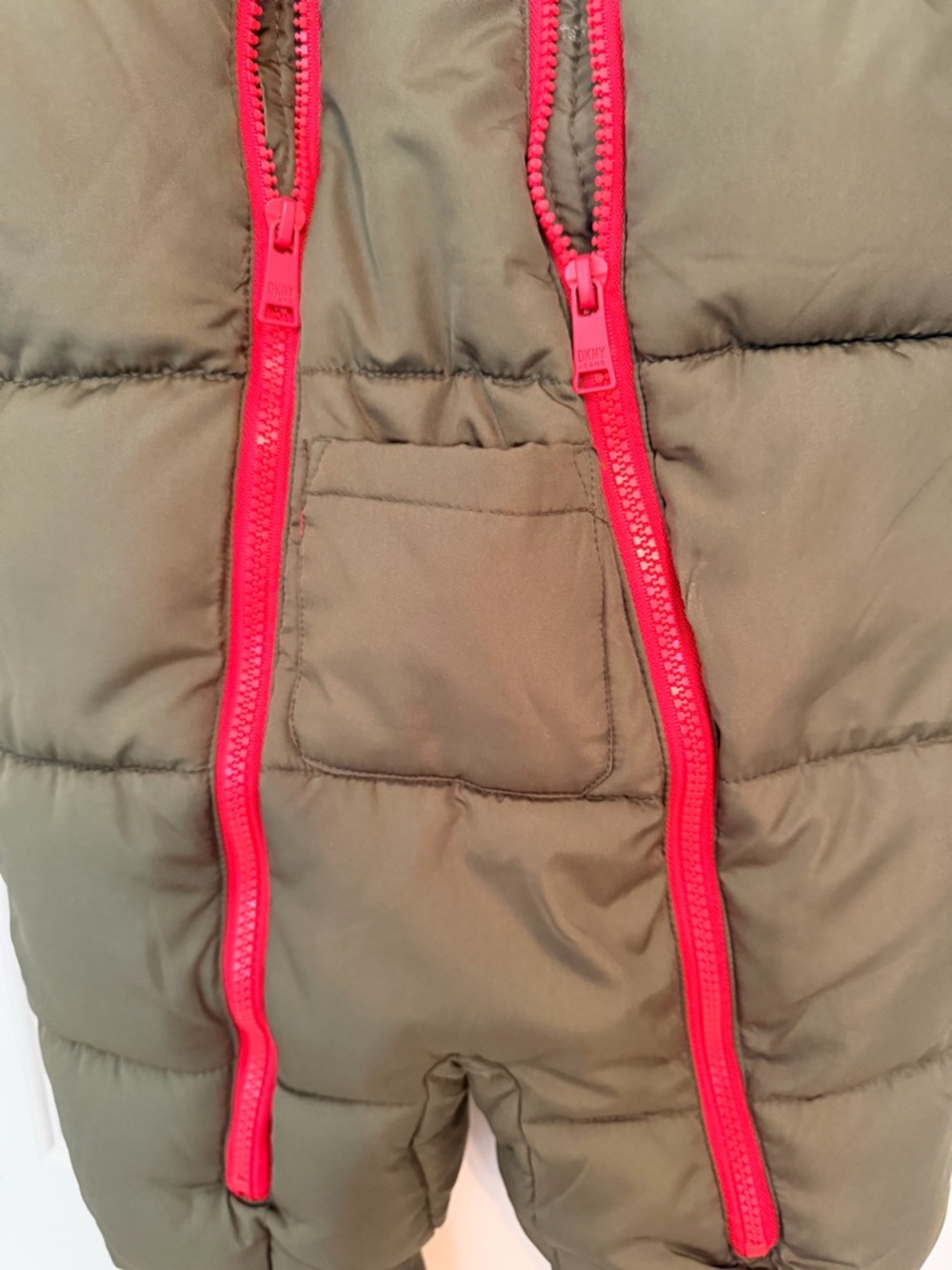 DKNY kids Olive Infant Hooded Snowsuit. - Picture 3 of 6